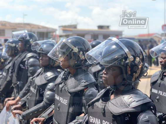 Police mount human shield at Arise Ghana Demo