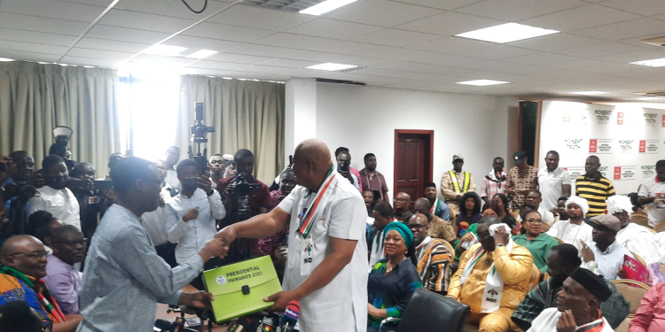 Mahama submits nomination form to run for NDC flagbearer