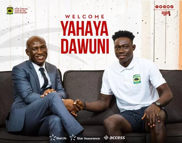 Asante Kotoko has secured the services of 19-year-old defender Yahaya Dawuni