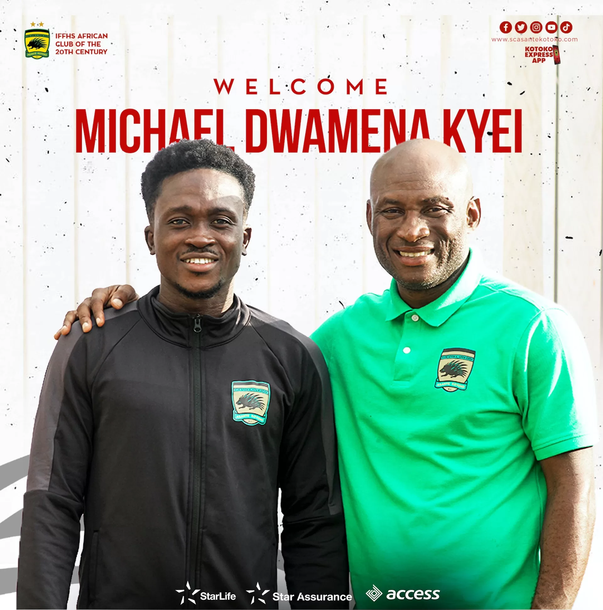 Official: Michael Dwamena joins Asante Kotoko on a three-year deal