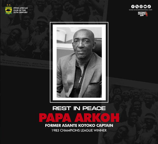 Arko participated in Ghana's failure to defend its African Cup of Nations title in 1980. He was also a member of the team that competed in the 1984 African Nations Cup. He is the third Kotoko icon to die in the last month, following Joe Debrah and Robert Eshun.